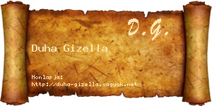 Duha Gizella névjegykártya