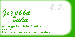 gizella duha business card